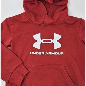 Kids Under Armour Red Hoodie Sweatshirt Logo Pocket Size Unknown